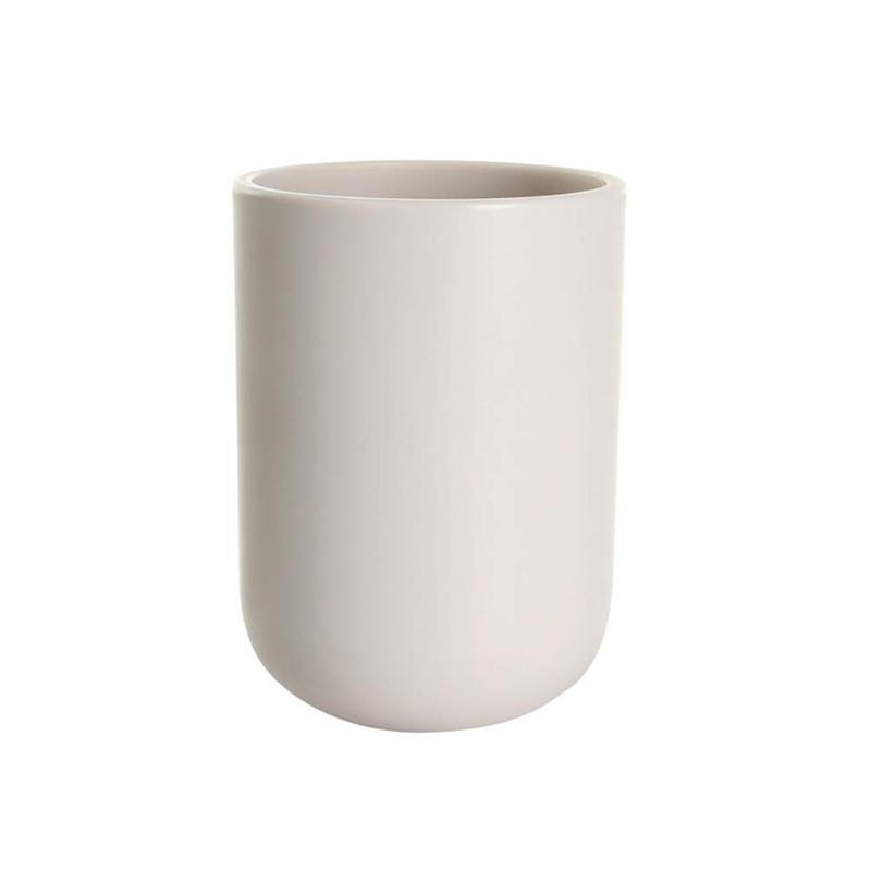 UVIVIU Toothbrush Cup, Bathroom Cup, Toothbrush Holder, Bathroom Tumbler, Plastic, 350ml (Khaki) - Image 2